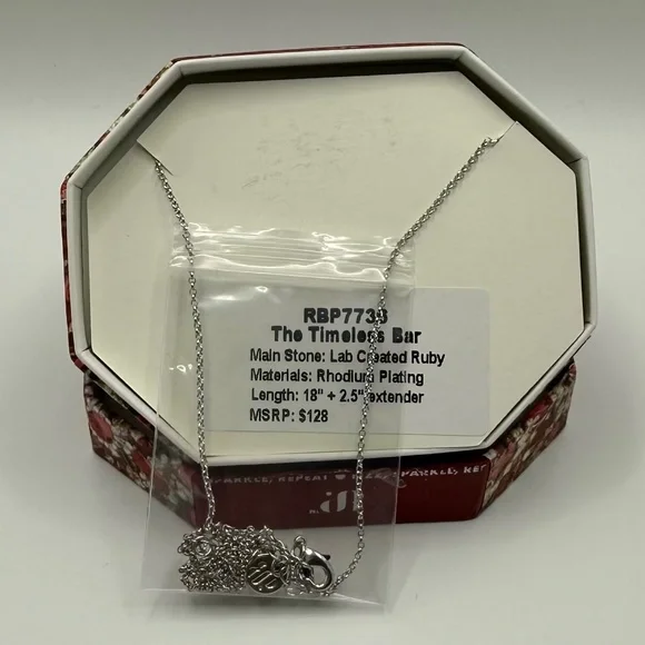 The Timeless Bar Ruby Necklace - Picture 2 of 2